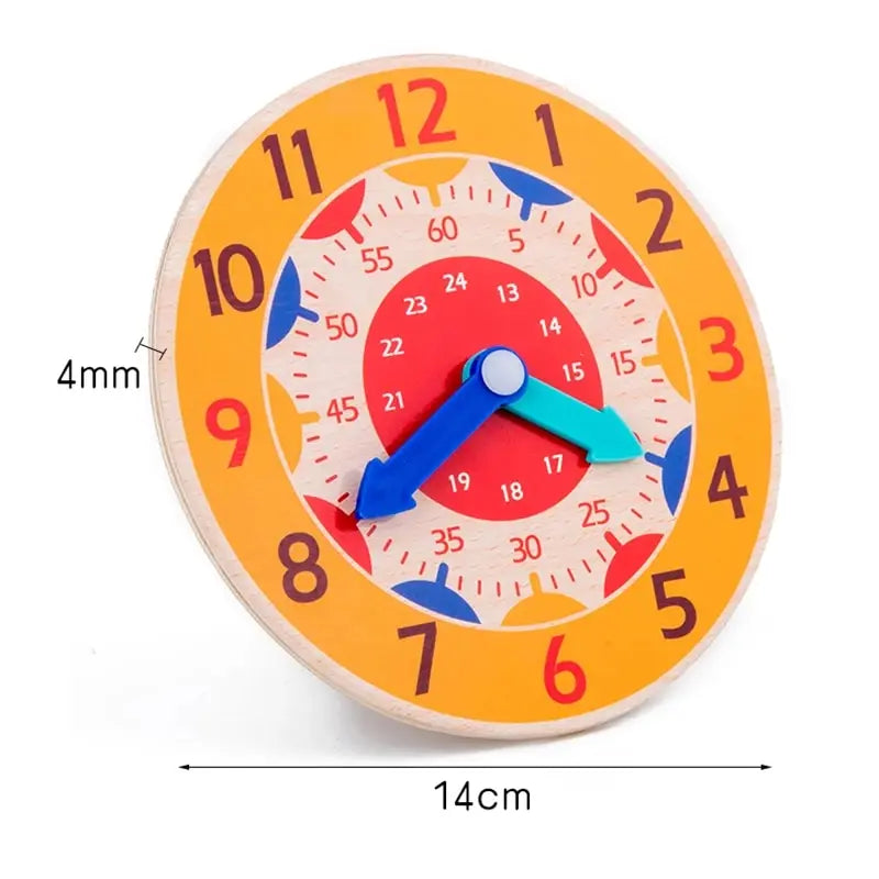 Wooden Montessori Teaching Clock | Preschool Time Learning Toy