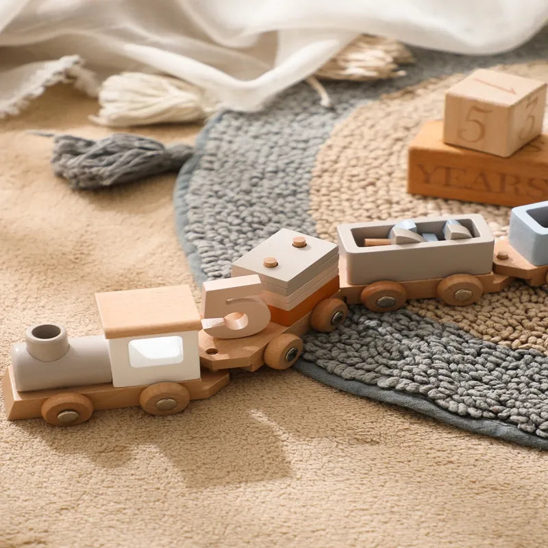 Wooden Montessori Train Set | Educational Toy for Kids
