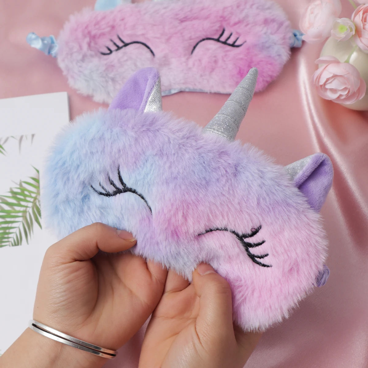 1pc/3pcs/5pcs-Cartoon Unicorn Party Anime Sleeping Mask Kids Gift Cute