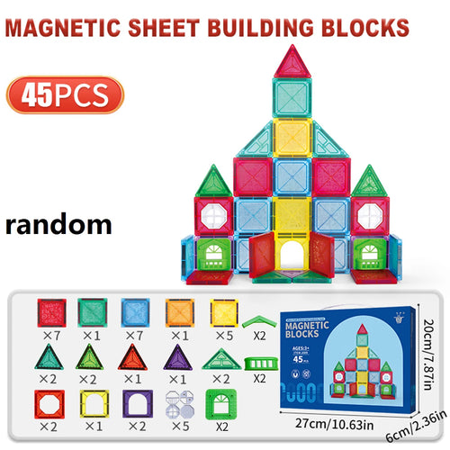 Magnetic Building Tiles Set