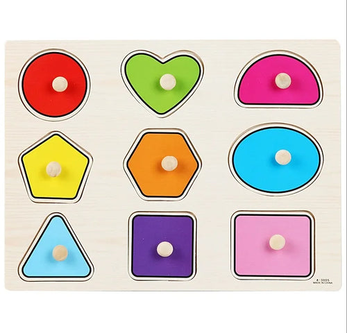 Wooden Learning Peg Puzzle Board