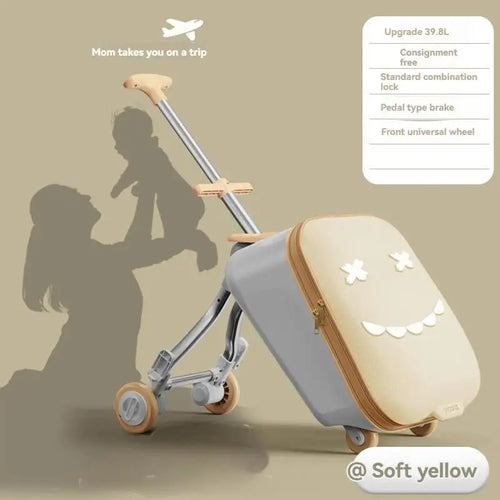 A Children's Suitcase with a Handle, a Travel Case, a Stroller for