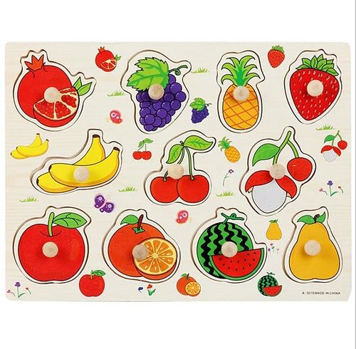 Wooden Learning Peg Puzzle Board