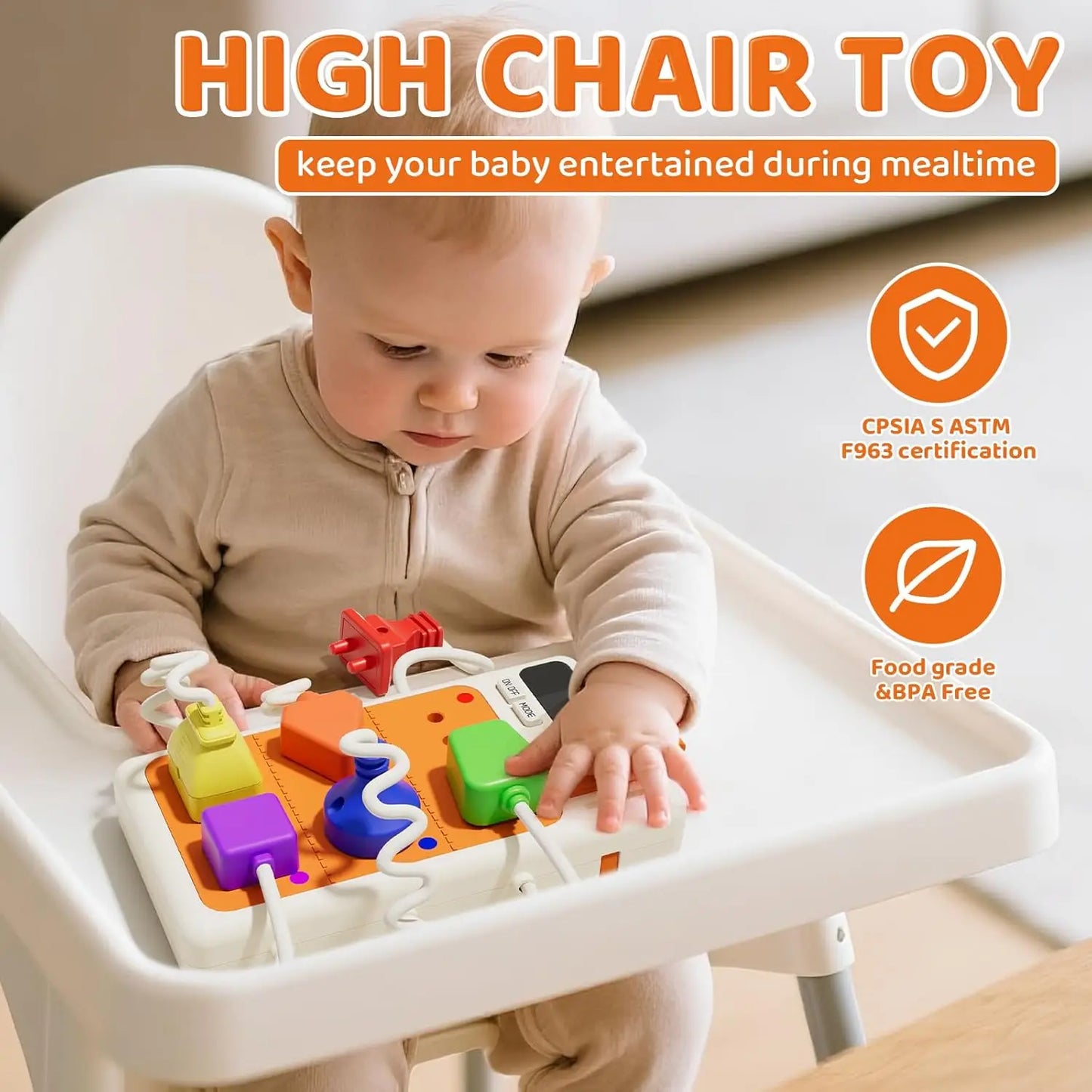 Montessori Sensory Plug Board | Safe Electrical Learning Toy for Toddlers