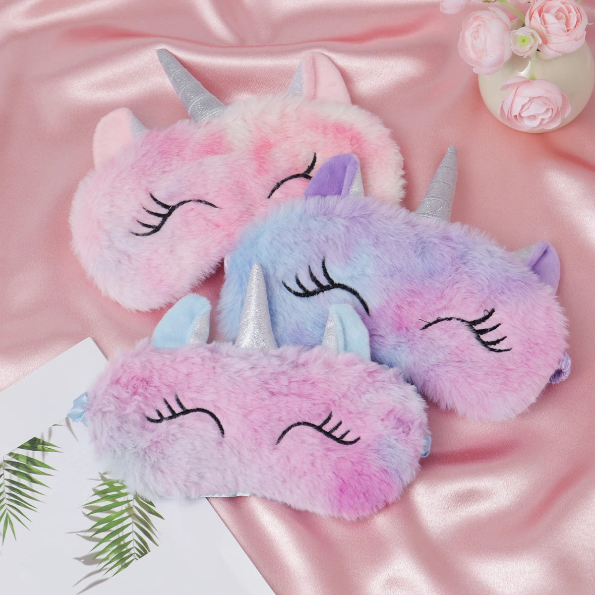 1pc/3pcs/5pcs-Cartoon Unicorn Party Anime Sleeping Mask Kids Gift Cute
