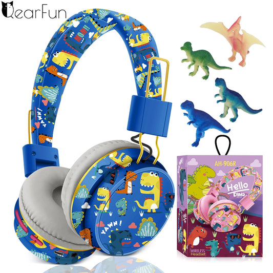 Dinosaur Kids Headphones Wirless Bluetooth Headset Stereo Music