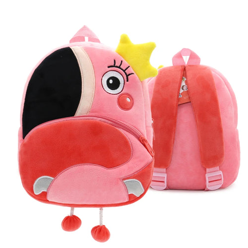 Cute Cartoon Animal Plush Backpack Soft Children Kindergarten