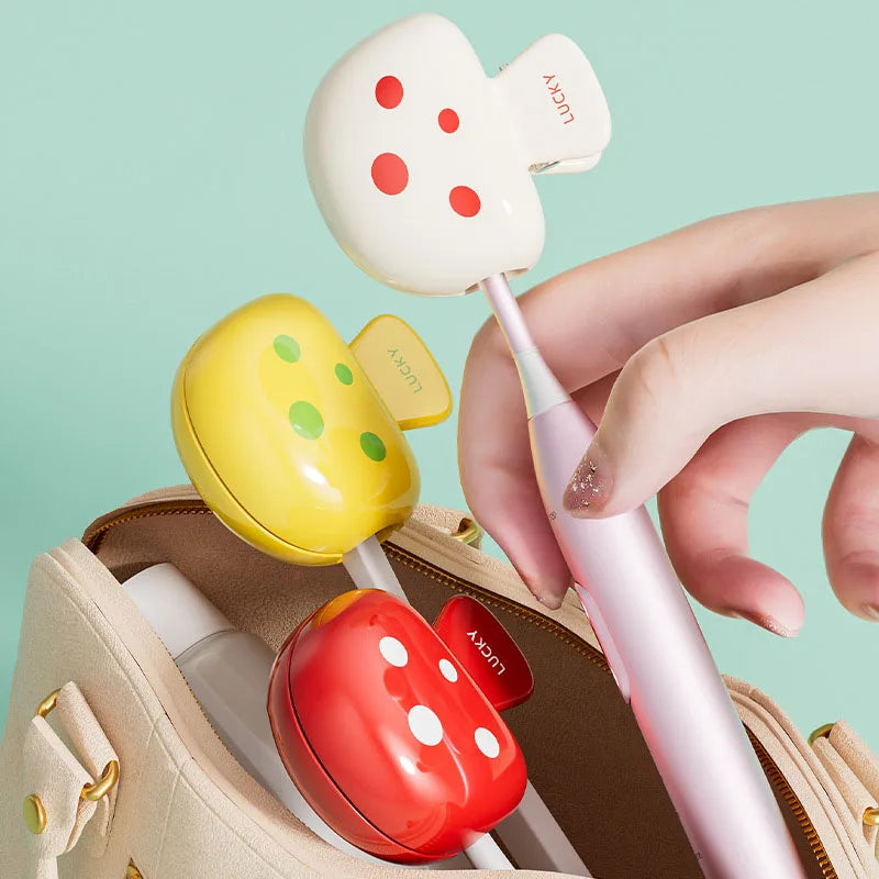 Mushroom-Design Toothbrush Cover - BPA-Free PP Travel Case with Dust