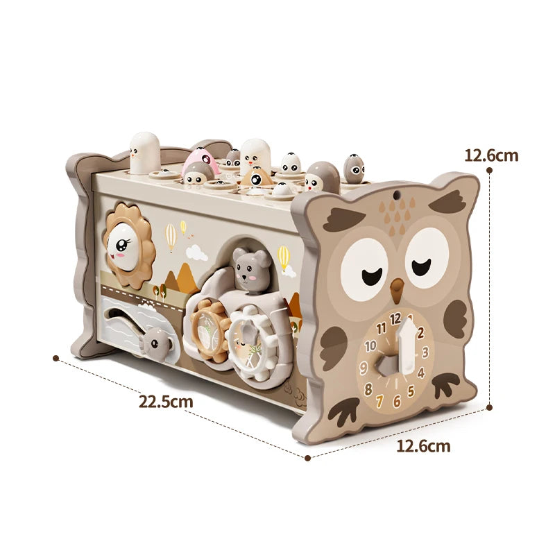 Wooden Montessori Activity Cube | Fine Motor & Sensory Learning