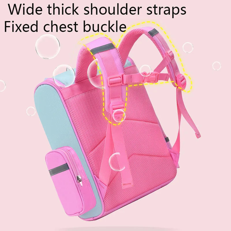 Kid Backpack for Girl Unicorn Children Bookbag Rainbow Eyes School Bag