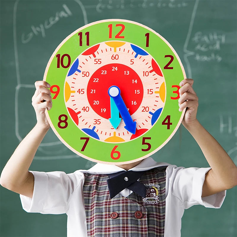 Wooden Montessori Teaching Clock | Preschool Time Learning Toy