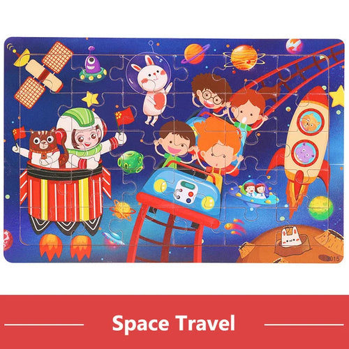 Montessori Wooden Puzzle Collection | Animals, Vehicles & Educational Themes