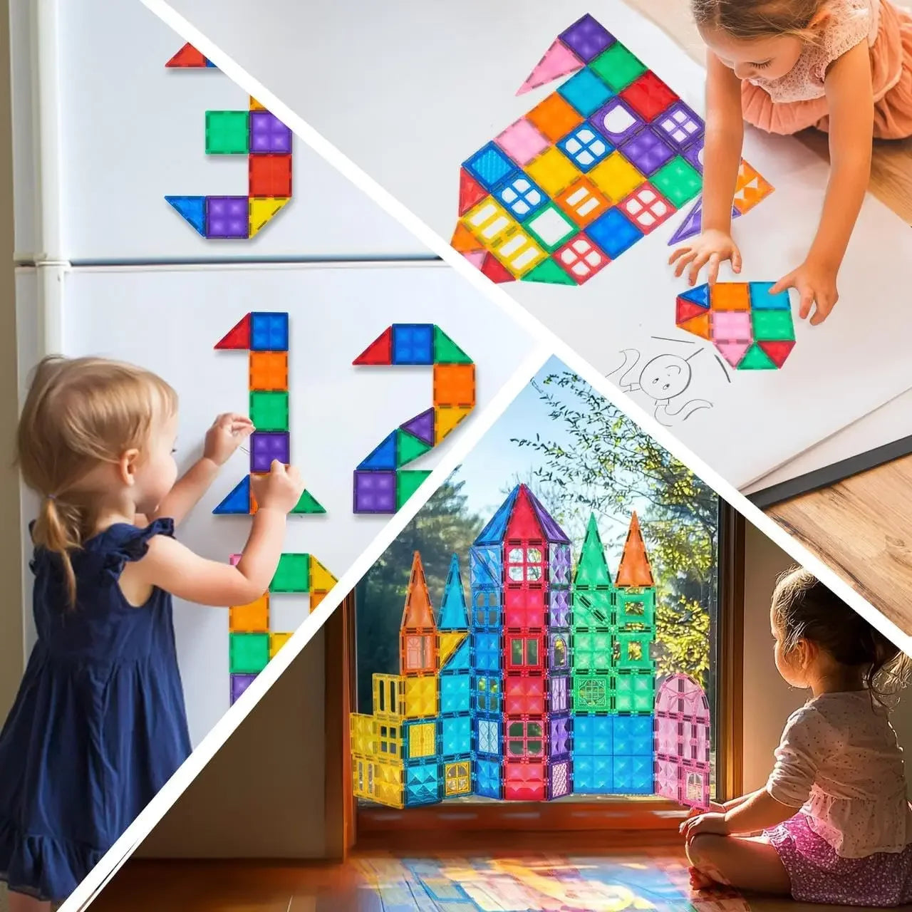 Magnetic Building Tiles – 66-Piece STEM Construction Set