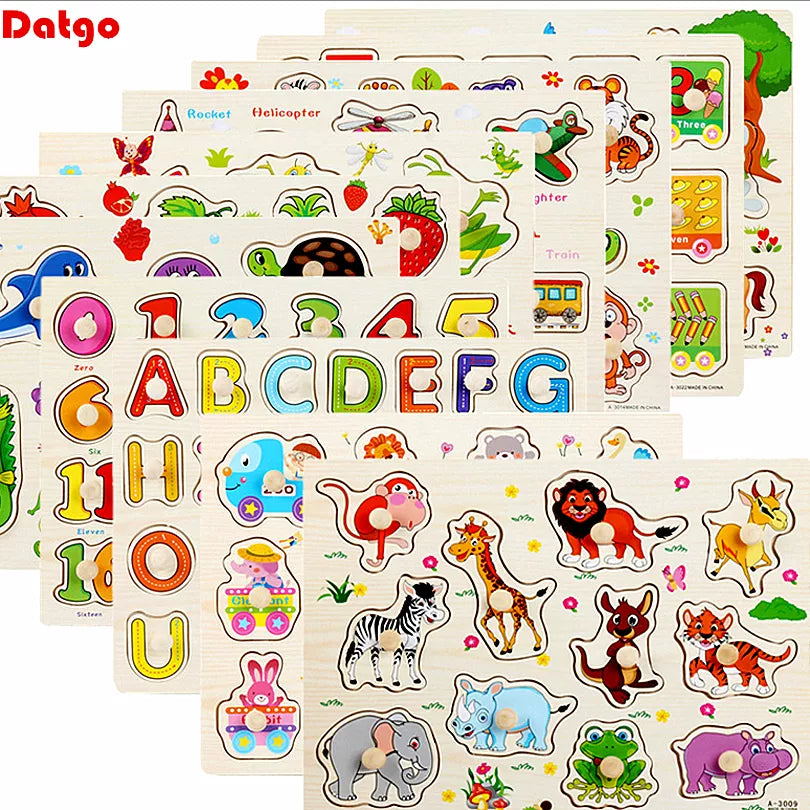 Wooden Learning Peg Puzzle Board