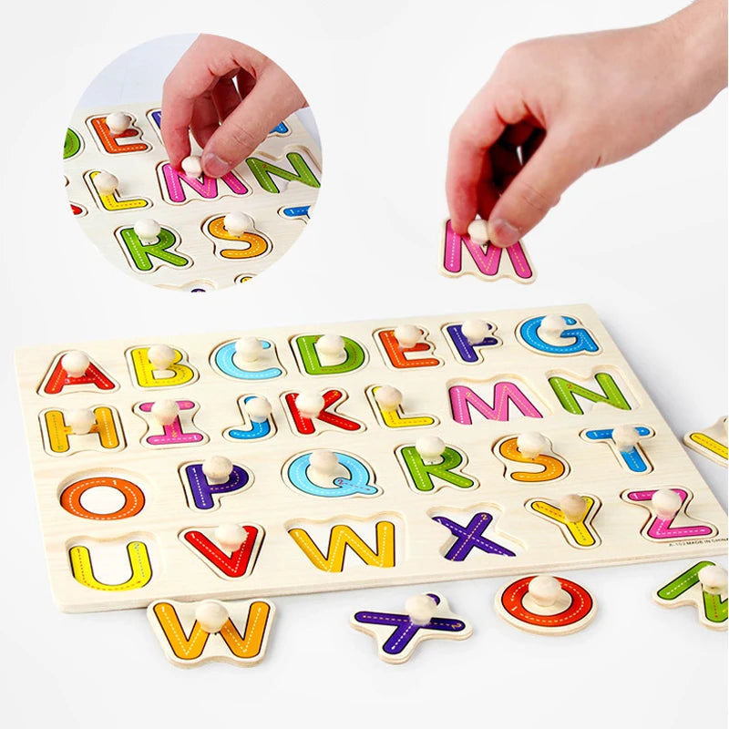 Wooden Learning Peg Puzzle Board