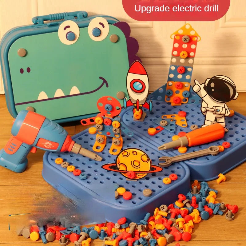 Montessori Pretend Play Tool Box Set with Electric Drill