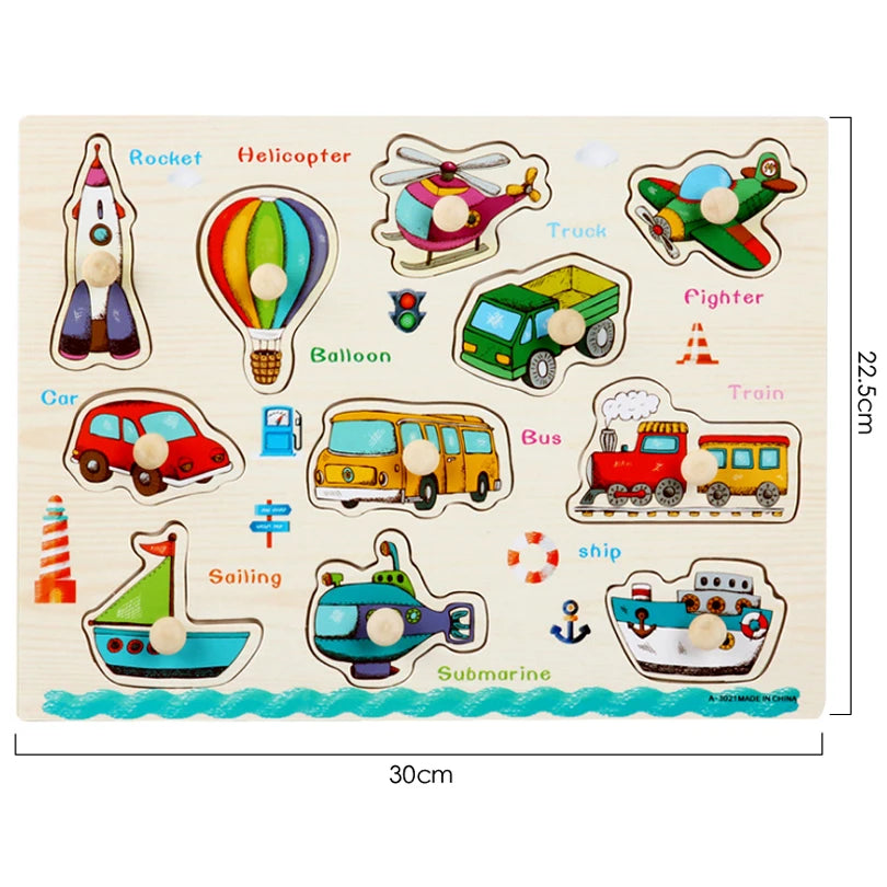 Wooden Learning Peg Puzzle Board