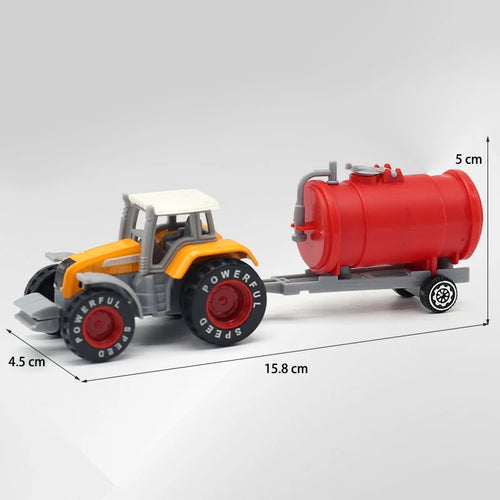 1 pcs Mini Farm Vehicles Diecast Inertia Car Toys Model Engineering