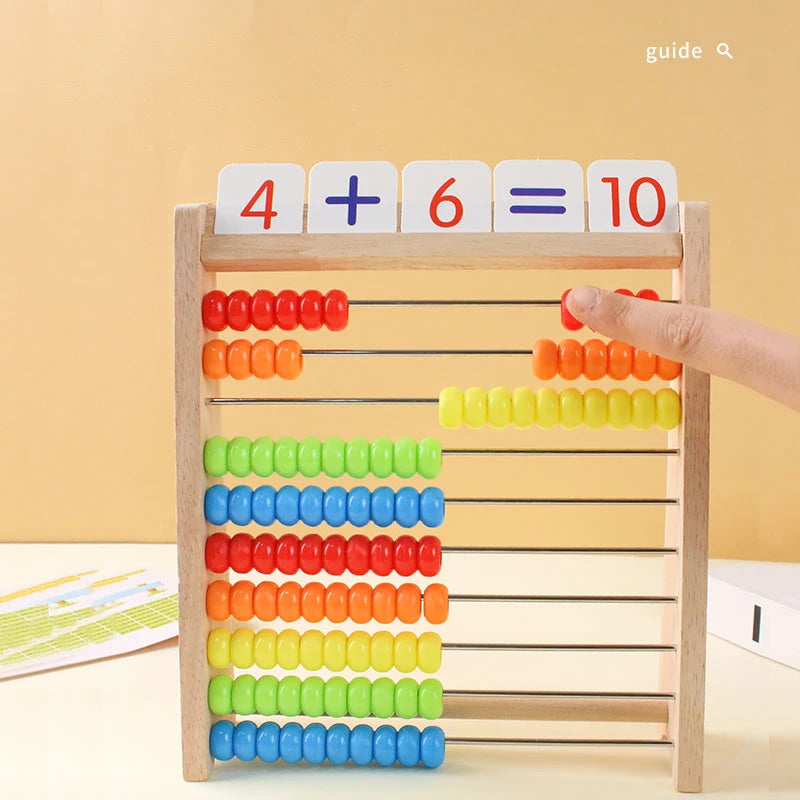 Wooden Rainbow Abacus | Montessori Counting & Math Toy