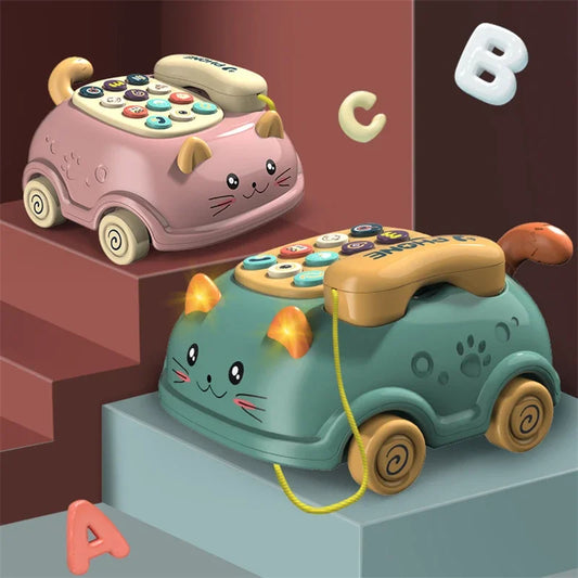 3-in-1 Musical Toy Phone for Toddlers – Interactive Learning & Pull-Along Toy