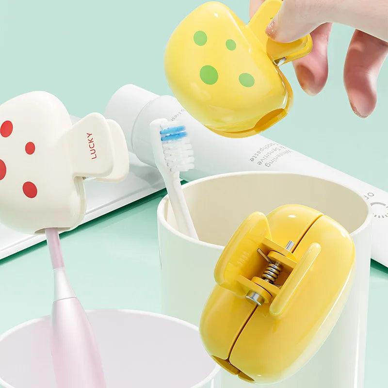 Mushroom-Design Toothbrush Cover - BPA-Free PP Travel Case with Dust
