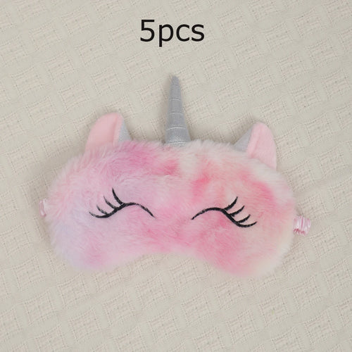 1pc/3pcs/5pcs-Cartoon Unicorn Party Anime Sleeping Mask Kids Gift Cute