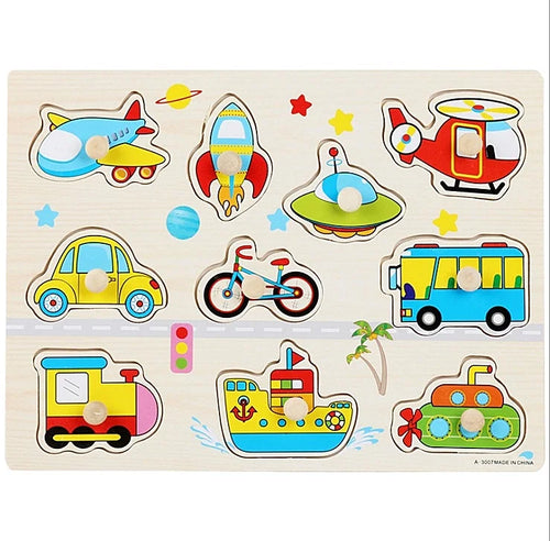 Wooden Learning Peg Puzzle Board