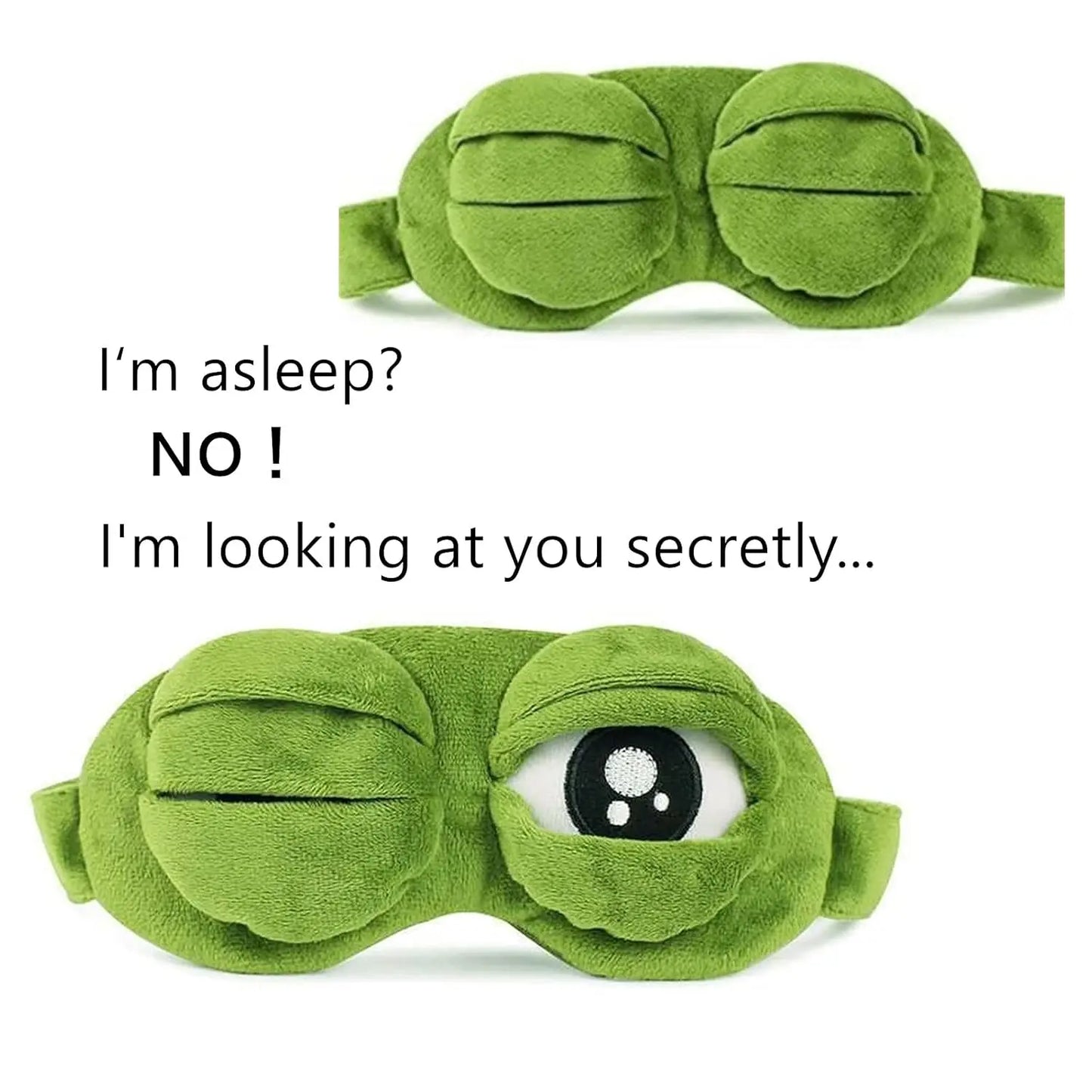 Sad Frog Sleep Mask Eyeshade Plush Eye Cover Travel Relax Gift