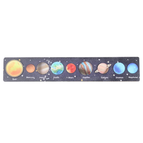 New Montessori Wooden Toys Eight Planets Puzzle Earth Sun Solar System