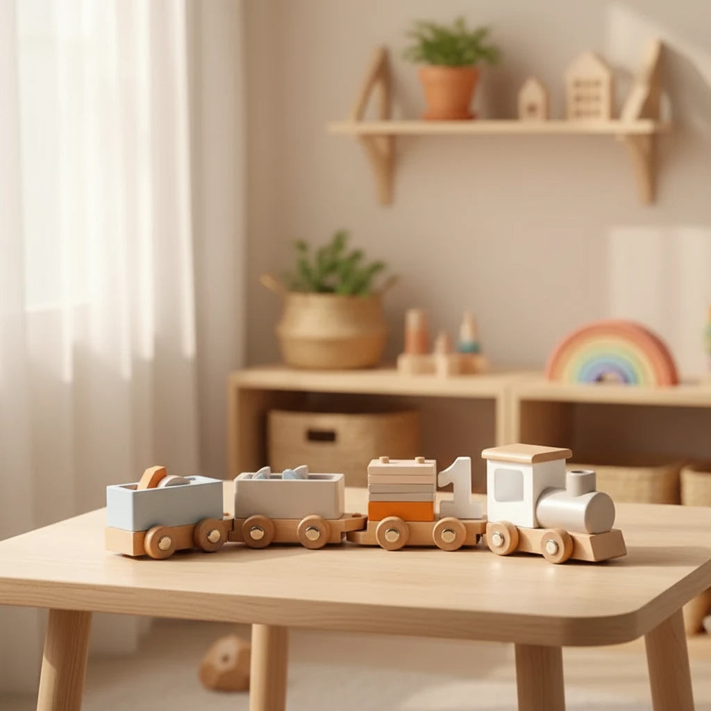 Wooden Montessori Train Set | Educational Toy for Kids