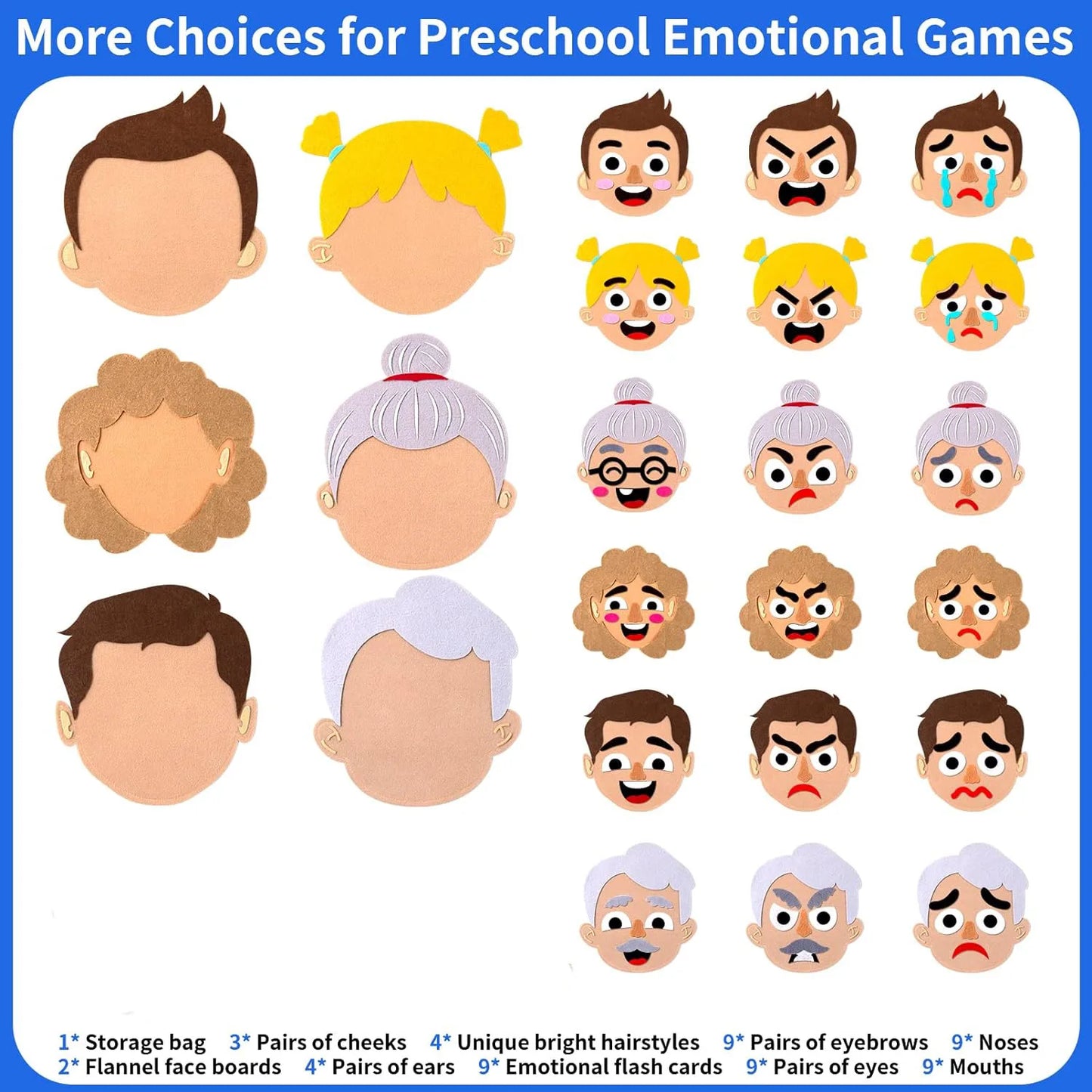 Montessori Social Emotional  Boards Sensory Toys  for Kids & Toddlers,