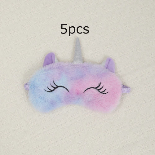 1pc/3pcs/5pcs-Cartoon Unicorn Party Anime Sleeping Mask Kids Gift Cute