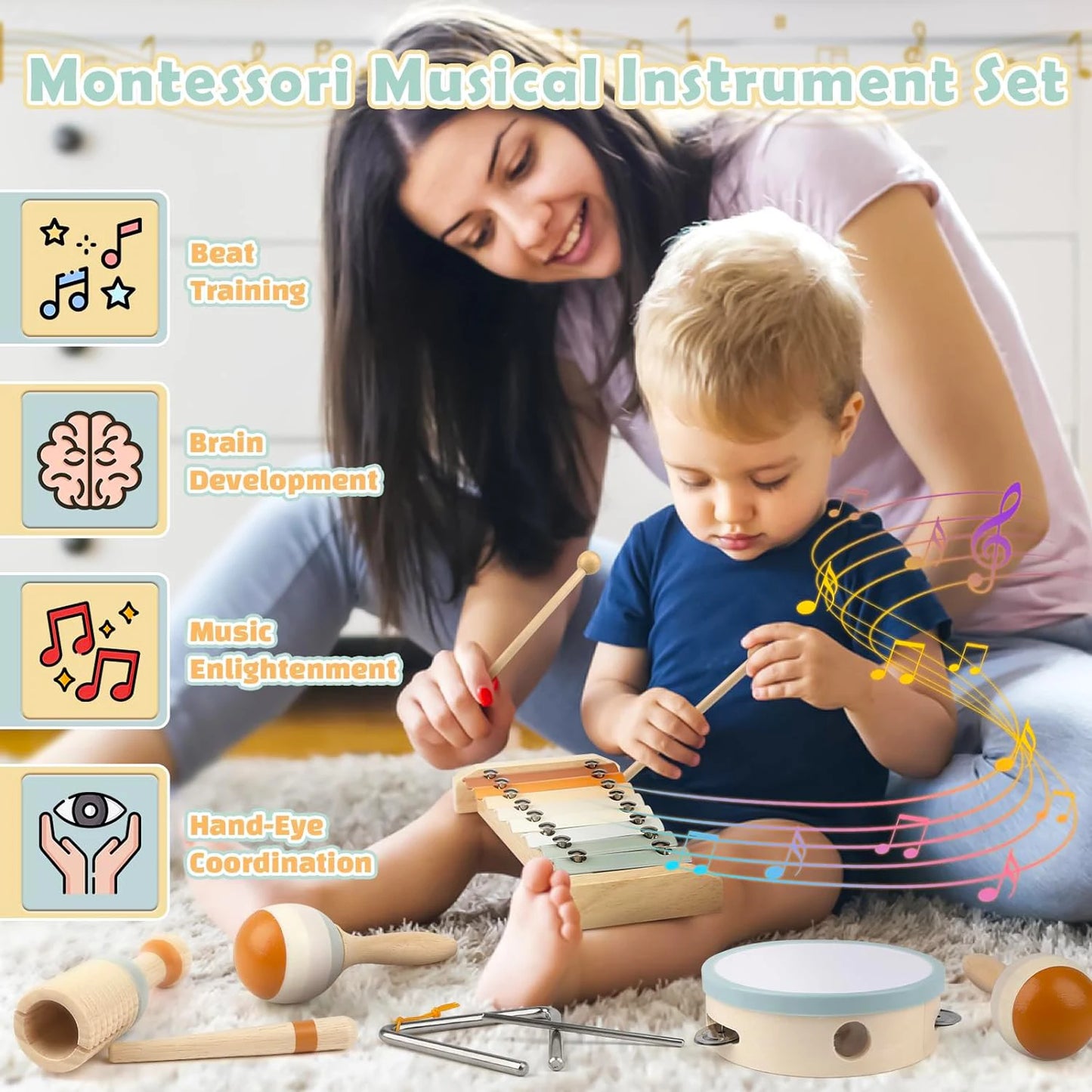 Montessori Wooden Music Set