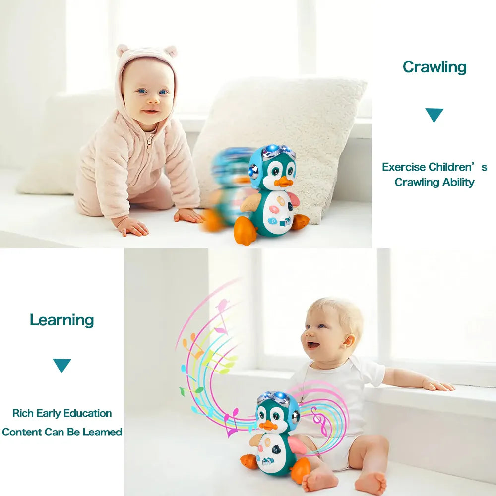 Musical Crawling Penguin Toy for Babies