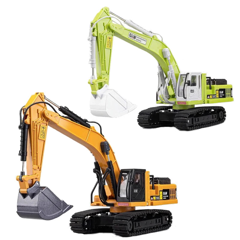 Excavator Classic Alloy+Plastic Diecast Toys Model Engineering Sound