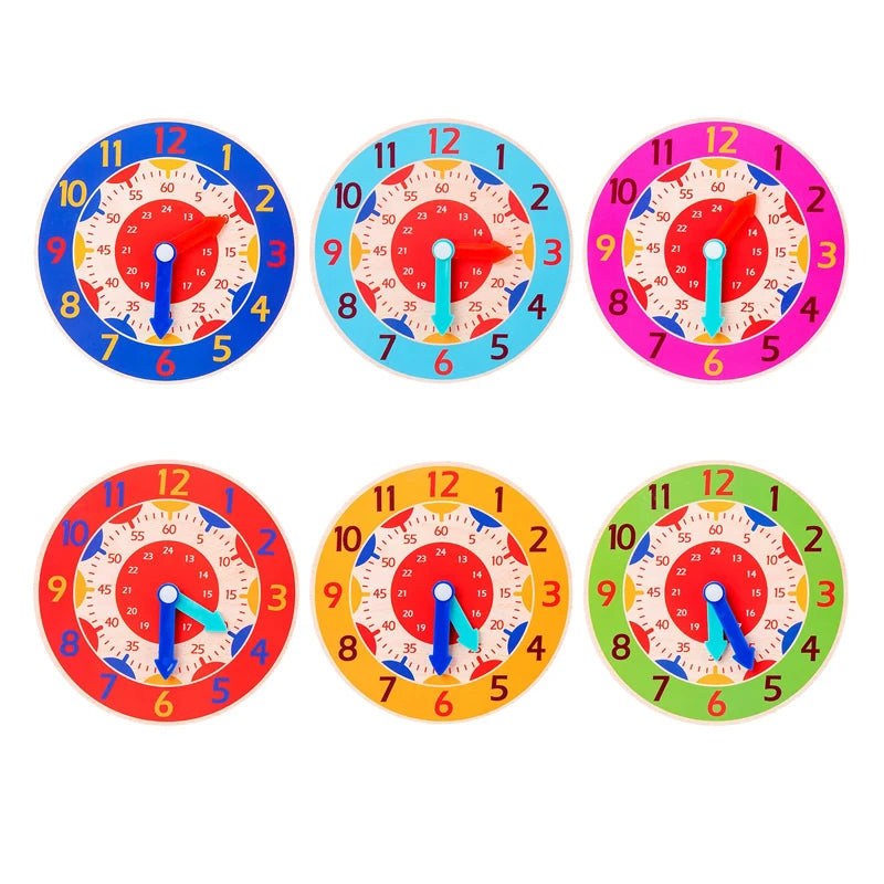 Wooden Montessori Teaching Clock | Preschool Time Learning Toy