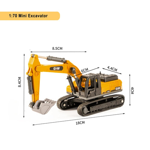 Excavator Classic Alloy+Plastic Diecast Toys Model Engineering Sound