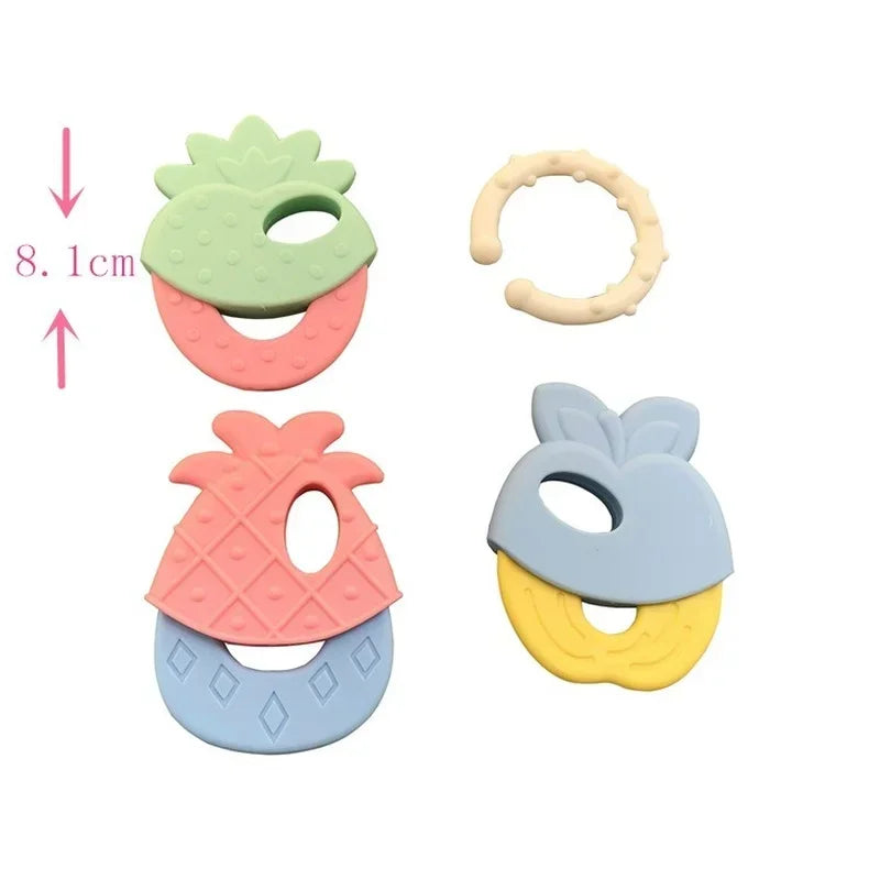 Baby Fruit Silicone Teething Toy Set