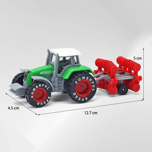 1 pcs Mini Farm Vehicles Diecast Inertia Car Toys Model Engineering