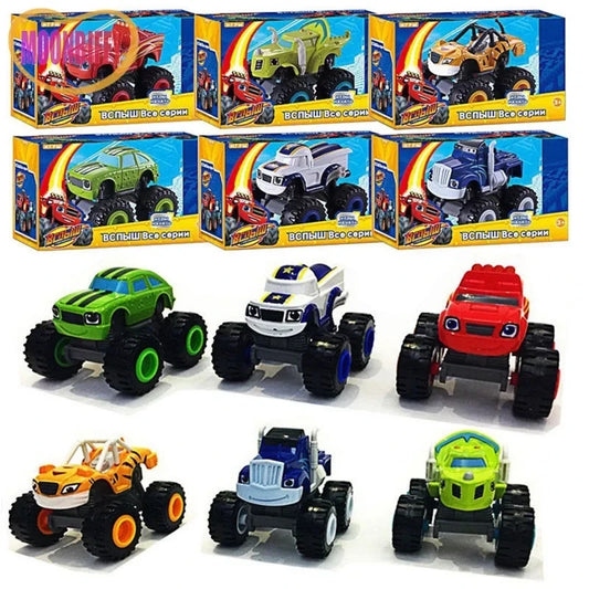 Classic Blaze Cars Model Inertia Diecast Vehicles Racing Figure Blaze