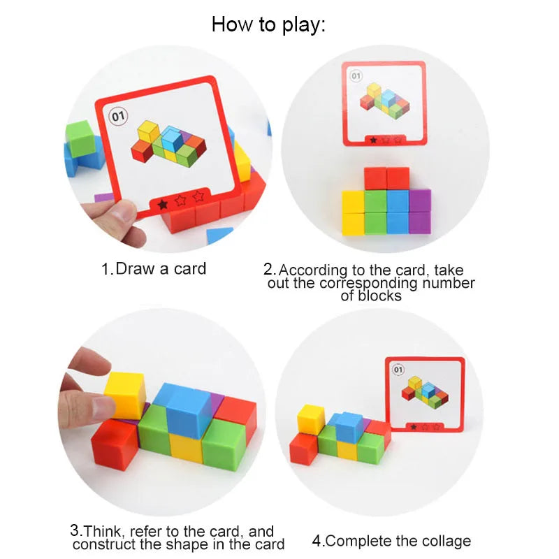 Montessori Magic Block Puzzle Toy Spatial Logical Thinking Training