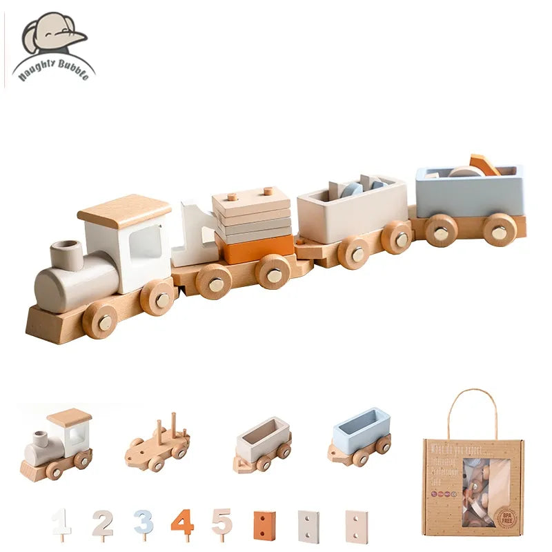 Wooden Montessori Train Set | Educational Toy for Kids