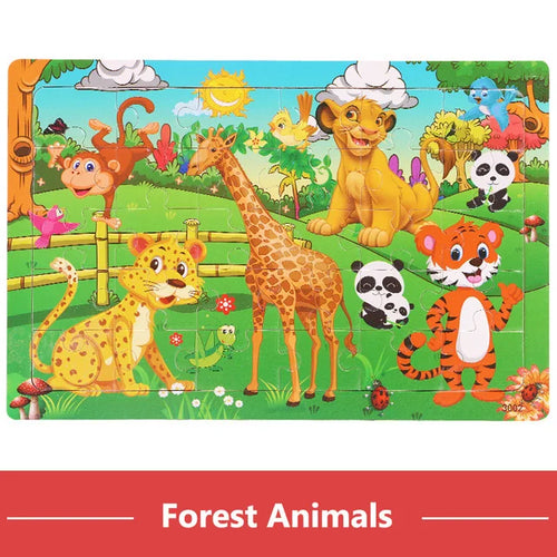 Montessori Wooden Puzzle Collection | Animals, Vehicles & Educational Themes