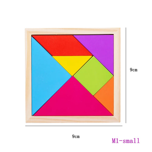 Montessori Wooden Tangram Puzzle | Brain Teaser & STEM Learning Toy