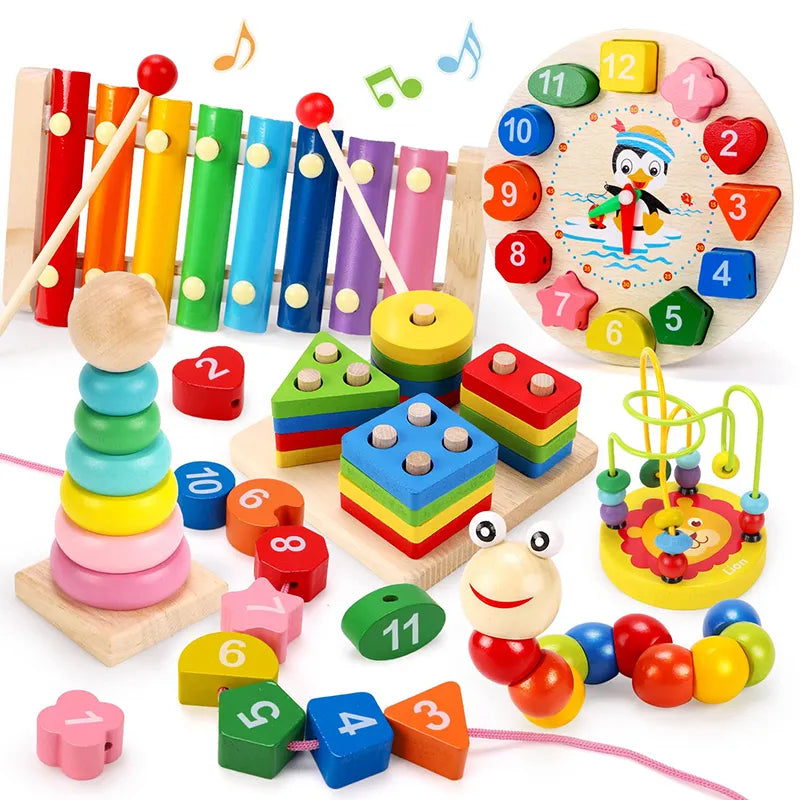 Montessori Wooden Learning Toy Set (5-Piece or 6-Piece)