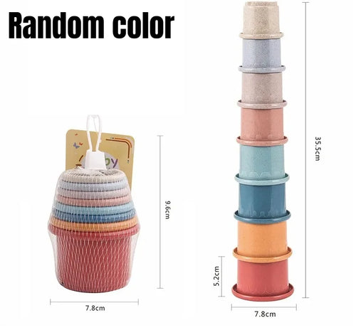 Montessori Stacking Cups for Toddlers | Educational Nesting & Counting Toy