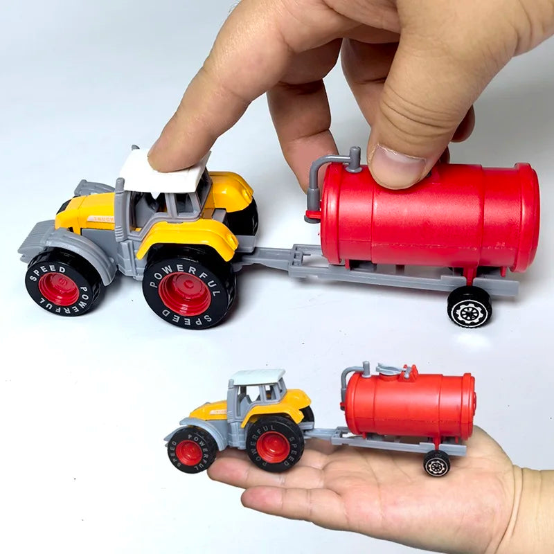 1 pcs Mini Farm Vehicles Diecast Inertia Car Toys Model Engineering