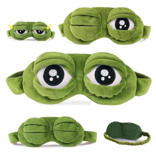Sad Frog Sleep Mask Eyeshade Plush Eye Cover Travel Relax Gift