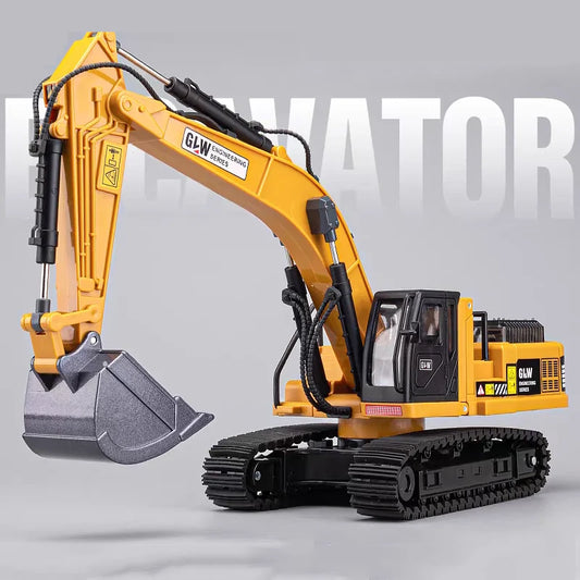 Excavator Classic Alloy+Plastic Diecast Toys Model Engineering Sound