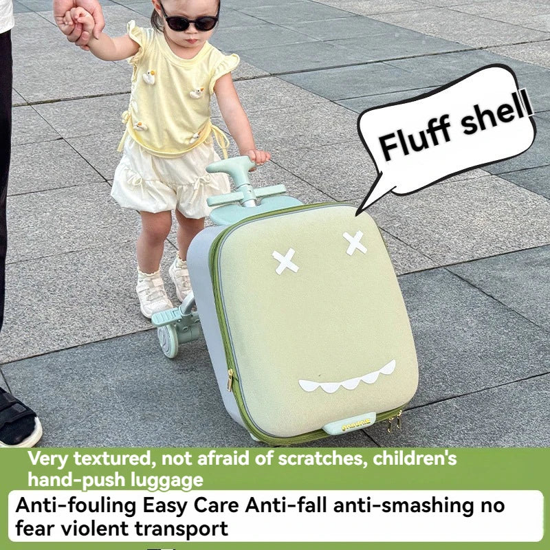 A Children's Suitcase with a Handle, a Travel Case, a Stroller for